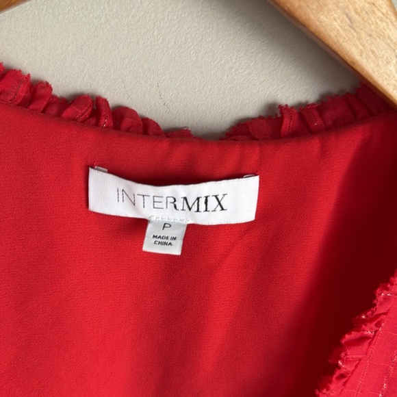 INTERMIX Gianna Striped Silk Midi Dress XS - Picture 7 of 13